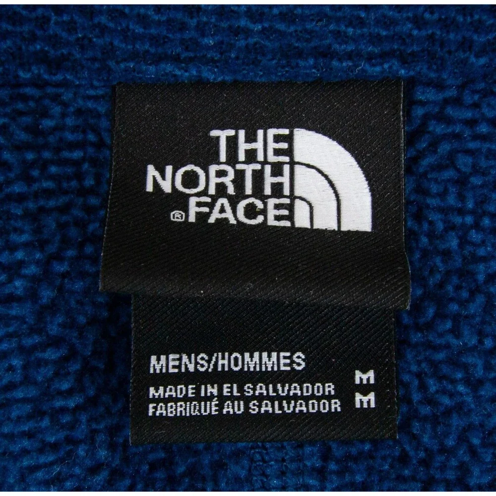 The North Face 1/2 Zip Polyester Fleece Mock Neck Pullover Men's Medium Blue